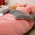 Axyaa Winter Warm Flannel Duvet Cover - Double King Queen Twin Bedding Comforter Case