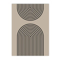 Axyaa Abstract Rainbow Line Wall Art Canvas Painting Minimalist Print for Living Room