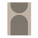 Axyaa Abstract Rainbow Line Wall Art Canvas Painting Minimalist Print for Living Room