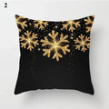 Axyaa Gold Leaf Print Pillow Cover for Home Sofa Decor