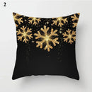 Axyaa Gold Leaf Print Pillow Cover for Home Sofa Decor