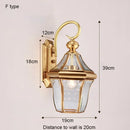 Axyaa Nordic Copper Outdoor Wall Light: Waterproof LED Garden Lamp