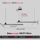 Axyaa LED Strip Chandelier: Simple Minimalist Office Dining Room Pendant Lights