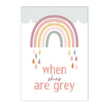 Axyaa Sun Wildflowers Rainbow Nursery Wall Art Print