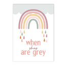 Axyaa Sun Wildflowers Rainbow Nursery Wall Art Print