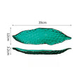 Axyaa Glass Fruit Plate, Retro Hammer Pattern, Household Snack Plate