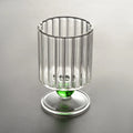 Axyaa Nordic Ripple Style Beaded Stem Wine Glasses Goblet Vintage Drinking Glass Cup