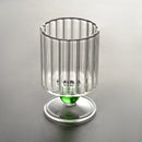 Axyaa Nordic Ripple Style Beaded Stem Wine Glasses Goblet Vintage Drinking Glass Cup