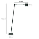 Axyaa Industrial Swing Arm Floor Lamp with Dimming Touch Switch for Modern Living Spaces