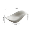 Axyaa Leaf Shape Ceramic Dinner Plate Set for Molecular Cuisine and More