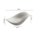 Axyaa Leaf Shape Ceramic Dinner Plate Set for Molecular Cuisine and More