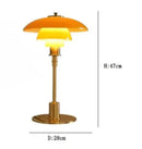 Axyaa White Glass LED Desk Lamp for Study and Bedroom