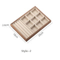 Axyaa Black Walnut Solid Wood Jewelry Box, Stackable Storage for Earrings, Necklaces