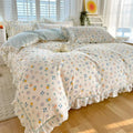 Axyaa Cotton Floral Princess Queen Duvet Cover Set for a Cozy Bedroom