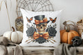 Pink Pumpkin with Bow Cushion Cover for Halloween Decor by Axyaa