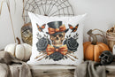 Pink Pumpkin with Bow Cushion Cover for Halloween Decor by Axyaa