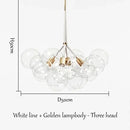 Axyaa Nordic Bubbleball LED Chandelier for Children's Room and Living Room