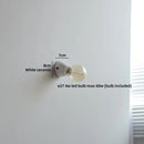 Axyaa LED Bathroom Wall Lamp White Black Glass Nordic Bedside Light