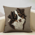 Axyaa Cute Dog Decorative Cushion Cover 45x45cm Linen Sofa Pillowcase Home Bedroom Decor