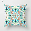 Axyaa Mint Green Blue Geometric Cushion Cover Modern Home Decor