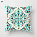 Axyaa Mint Green Blue Geometric Cushion Cover Modern Home Decor