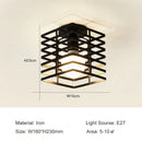 Axyaa Black Metal LED Ceiling Light for Corridor Study Room Nordic Aisle Lighting
