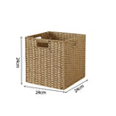 Axyaa Foldable Woven Storage Basket - Organize Clothes, Sundries, and Decor
