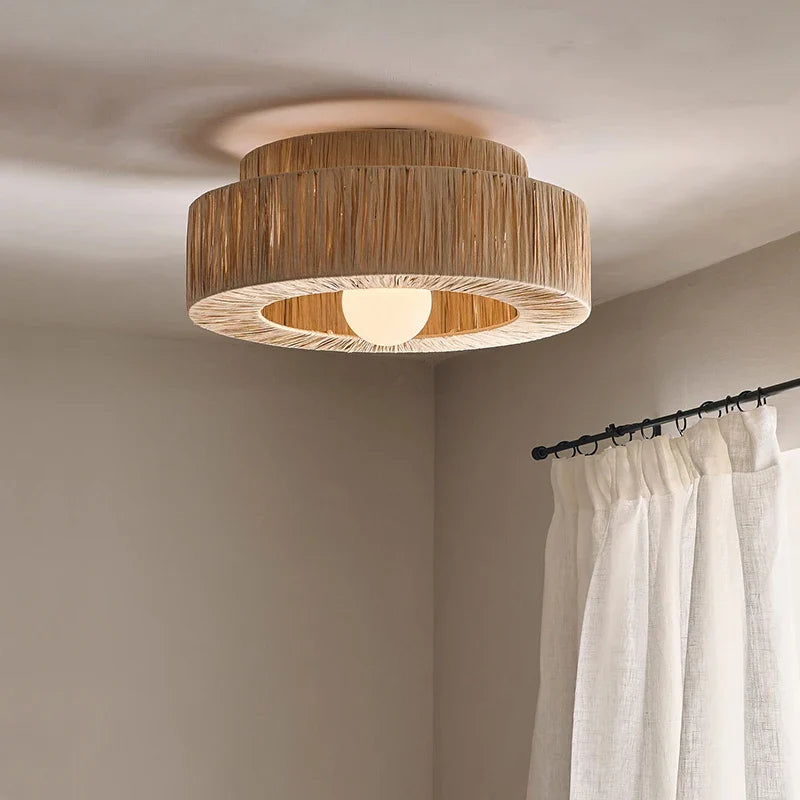 Axyaa Wabi Sabi Raffia Grass Pendant Lights