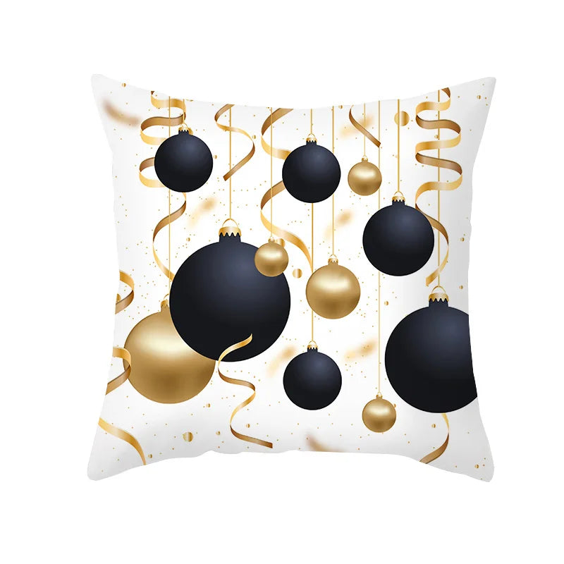 Axyaa Christmas Ball Cushion Cover Platinum Decoration