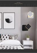 Axyaa Rotatable LED Wall Lamp Square Black White Metal 6W Sconce