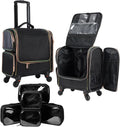 Axyaa Professional Makeup Train Case with 5 Toiletry Bags