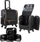 Axyaa Professional Makeup Train Case with 5 Toiletry Bags