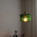 Axyaa Copper Green Glass LED Pendant Light - Nordic Modern Hanging Lamp