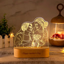 Axyaa Custom Photo Acrylic Lamp with USB Base - Personalized Night Light for Gifts