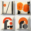 Axyaa Abstract Sun Pillow Cover Set - 4pcs 17.7"x17.7" Single-Sided Print