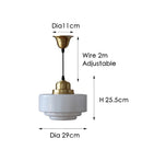Axyaa Round Glass Chandelier: French Nordic Luxury Pendant Lamp - Minimalist Home Decor LED Hanging Lights