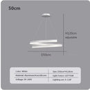 Axyaa Black Ring LED Pendant Lamp for Living Room, Bedroom, Kitchen - Modern Minimalist Chandelier