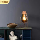 Axyaa Glass Desk Lamp Floor Lamp: Modern Simple Living Room Bedroom Lighting