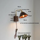 Axyaa Walnut Wood LED Wall Sconce Pull Chain Rotate Vanity Light