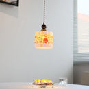 Axyaa Shell Glass LED Pendant Light: Modern Nordic Hanging Fixture for Home Decor