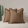 Axyaa Solid Color Cushion Cover 50X50 Cotton Throw Pillowcase for Home and Sofa