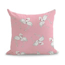 Axyaa Pink Flamingo Linen Cushion Cover: Cute Art Pillow Euro Cover Home Decor 45*45cm
