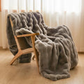 Axyaa Rabbit Fleece Blanket Quilt: Winter Thickened, Soft, & Cozy Sofa Blanket