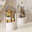 Axyaa Diamond Birdcage Makeup Organizer with Rotating Lid: Cosmetics Storage Box