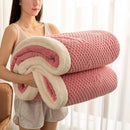 Axyaa 3D Embossed Velvet Thick Blanket Queen Size - Cozy & Warm Fleece Bedspread