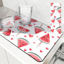 Axyaa Watermelon Drying Mat for Kitchen and Bathroom