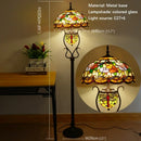 Axyaa Tiffany Stained Glass Floor Lamp - Retro American Style for Living Room & Bedroom