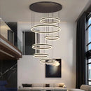 Axyaa Luxury Duplex Living Room Chandelier – Modern High-end Loft Hanging Lamp for Home Decor