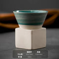 Axyaa Hand-Painted Ceramic Espresso Coffee Cup Set with Base.