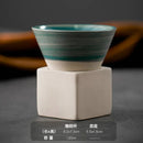 Axyaa Hand-Painted Ceramic Espresso Coffee Cup Set with Base.